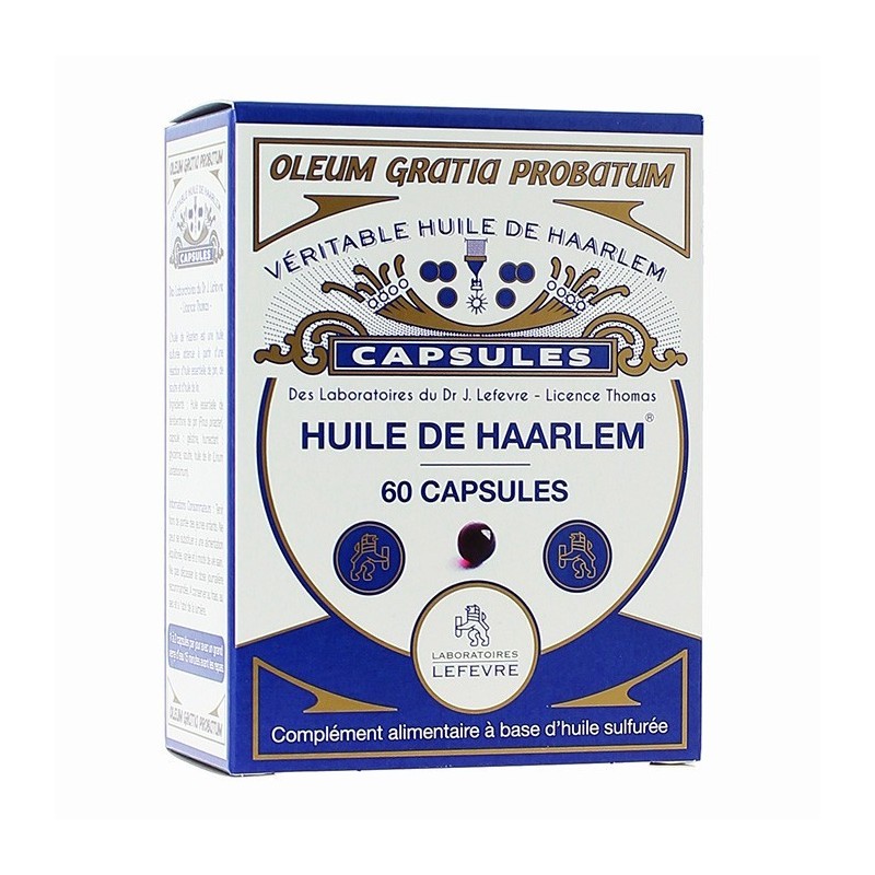 HUILE DE HAARLEM 60 capsules originales - Laboratoire Lefèvre