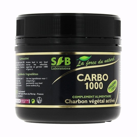 CARBO 1000 - Charbon végétal activé - Poudre 150 gr - SFB