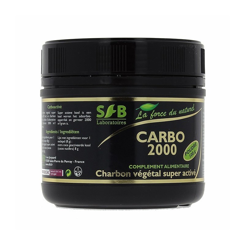 CARBO 2000 - Charbon végétal super activé - Poudre 100 gr - SFB