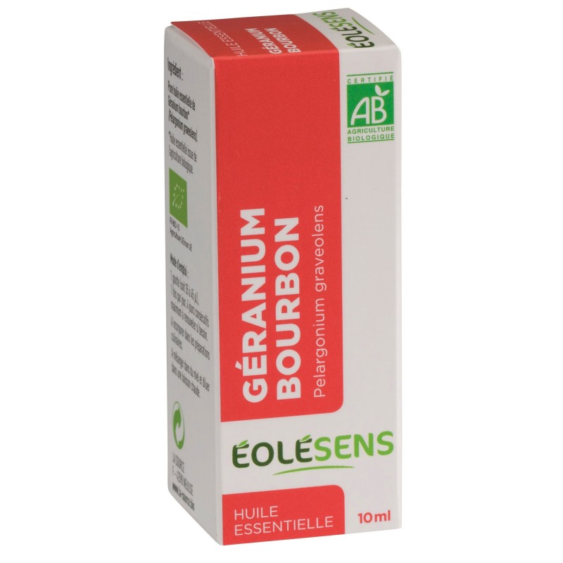 Huile essentielle de Géranium Bourbon Bio - Pelargonium graveloens cv Bourbon - EOLESENS  