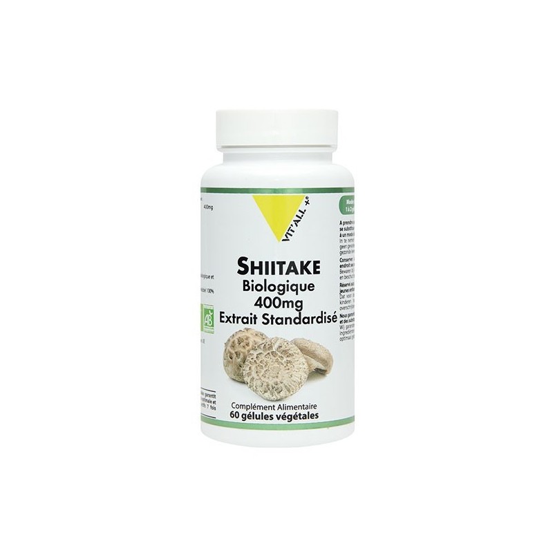 SHIITAKE BIO 400 mg 60 gélules - Vitall +