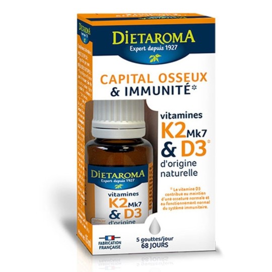VITAMINES D3 + K2 15 ml - Dietaroma