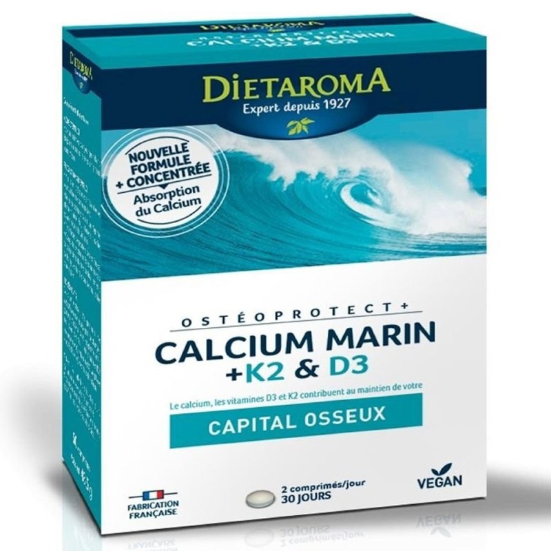 Calcium Marin + K2 & D3 - 60 capsules - Dietaroma