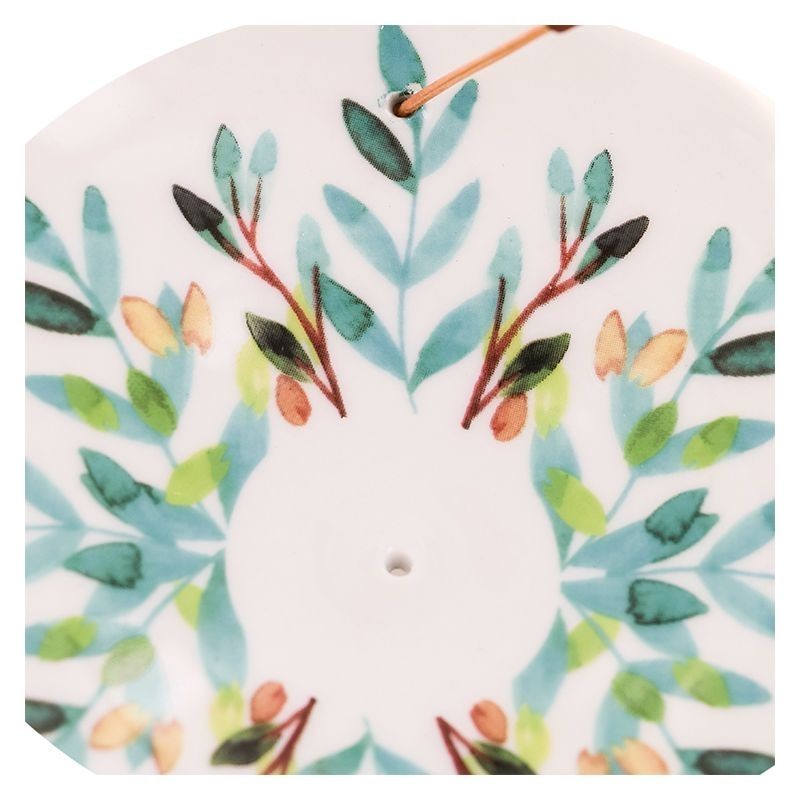 Porte Encens Coupelle Aquarelle (Motifs Feuilles) Porte Encens Coupelle Aquarelle (Motifs Feuilles)