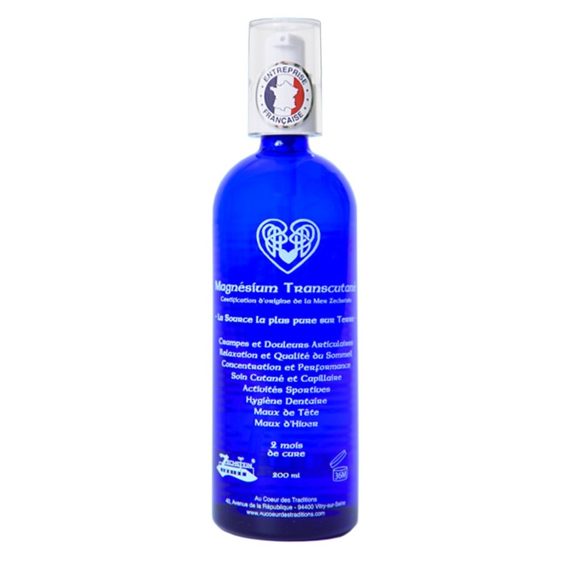 Huile de Magnésium Marin transcutané 200ml - Au Coeur des Traditions