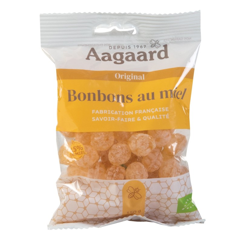 Bonbon au miel Bio Aagaard – Bonbons au miel pour la gorge - 150gr