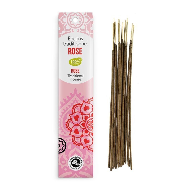 Encens Indien Rose - Aromandise - 18 bâtonnets