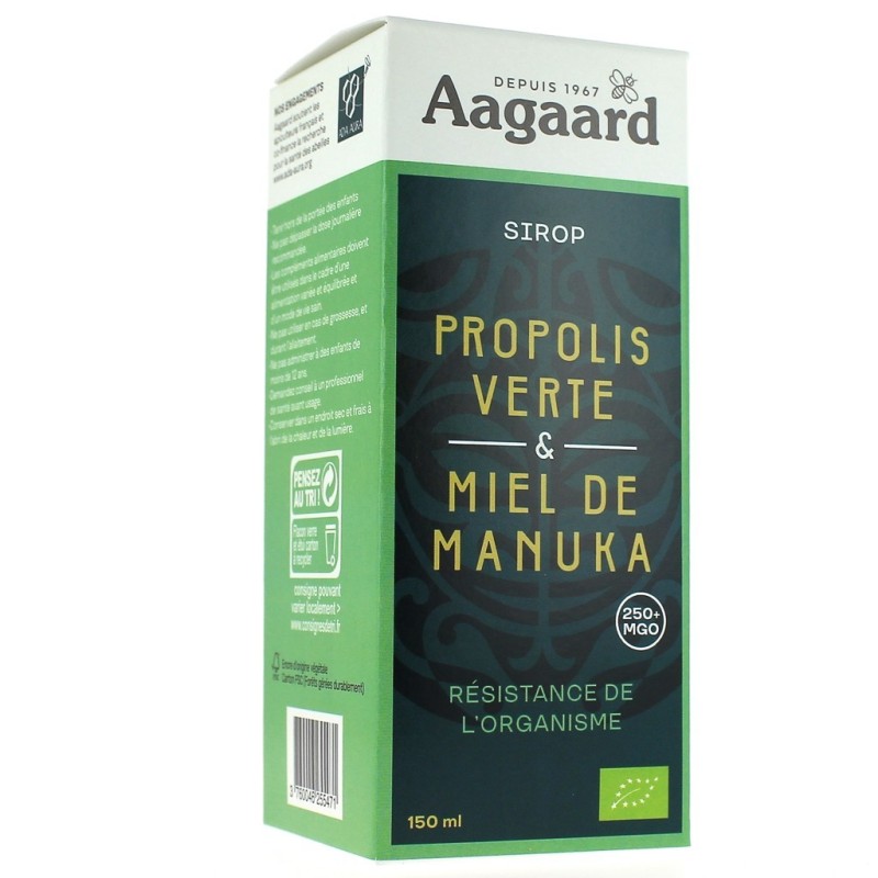 Sirop propolis verte et miel de manuka 150ml - Aagaard Sirop propolis verte et miel de manuka 150ml - Aagaard