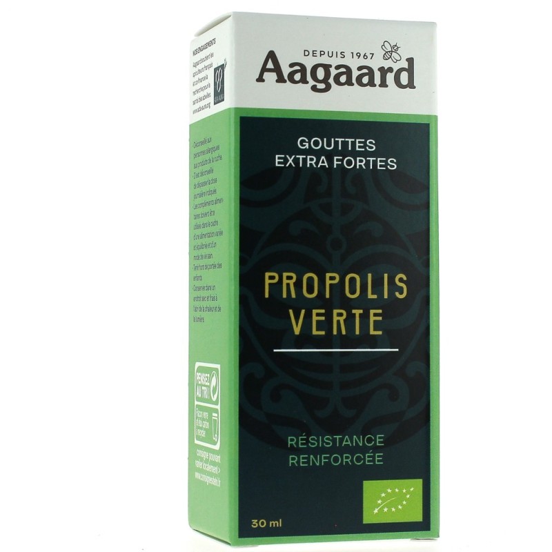 Gouttes Propolis Verte Extra Fortes 30ml - Aagaard