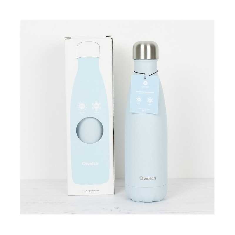 Bouteille Isotherme - Pastel Bleu - Qwetch - 500 ml