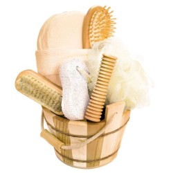 Set Cadeau, seau en bois, façon corde - Croll & Denecke