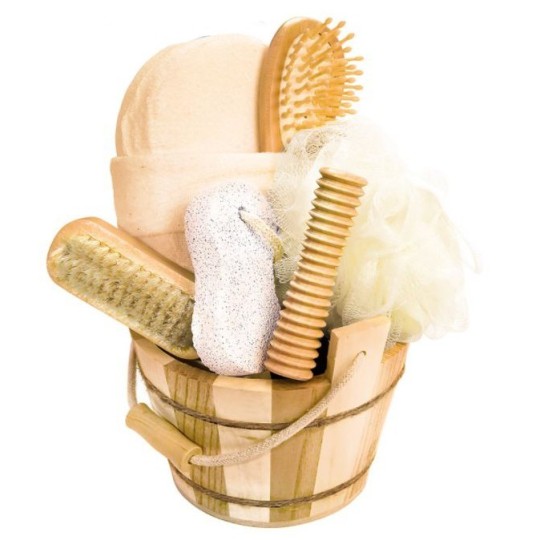 Set Cadeau, seau en bois, façon corde - Croll & Denecke