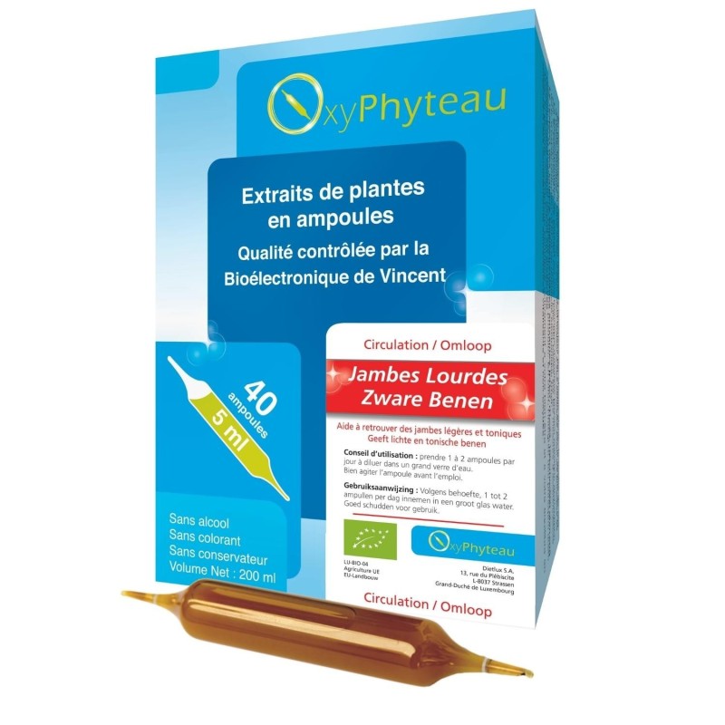 Jambes Lourdes Bio en ampoules - Oxyphyteau