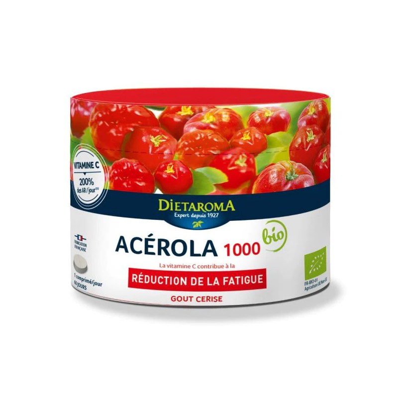 Acérola 1000 Bio 60 comprimés - Dietaroma